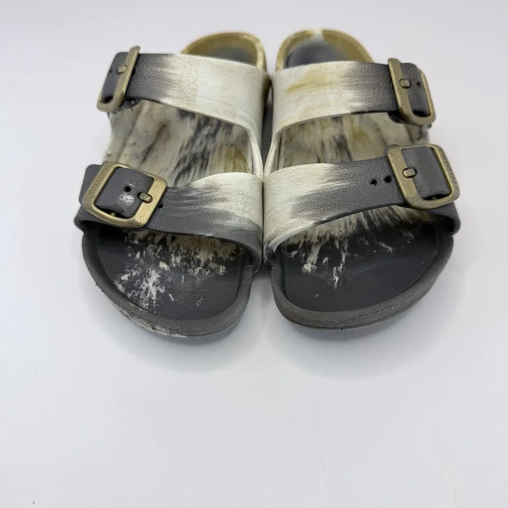 Size 12C Birkenstock Arizona Essential EVA Girls Boys Sandals  Active Gold White